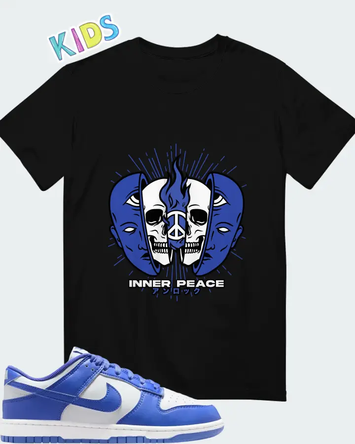 Nike Dunk Low White Sapphire Matching Kid's T-Shirt