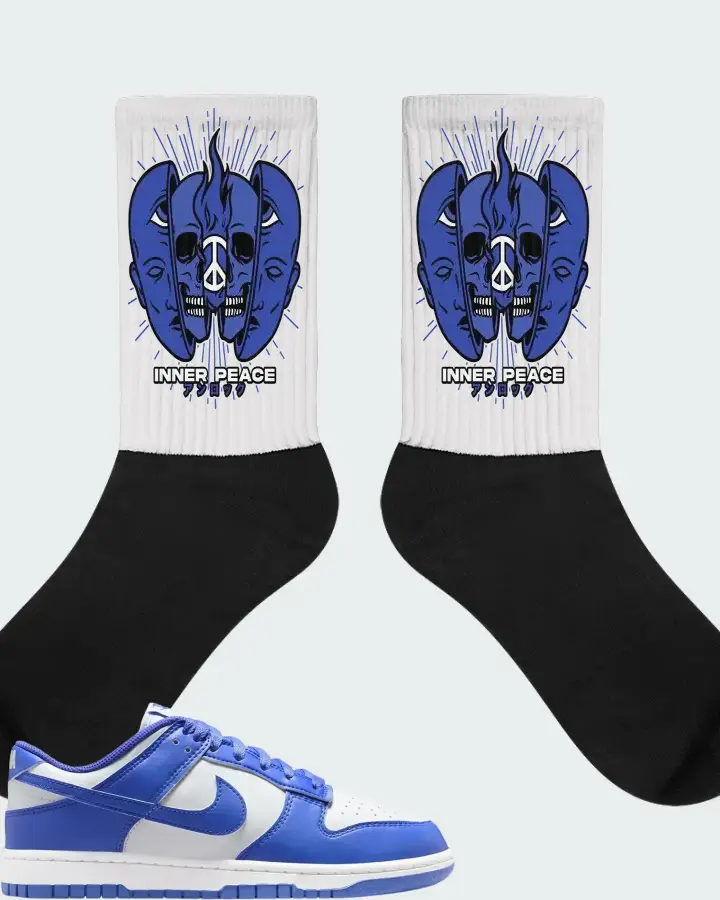 Nike Dunk Low White Sapphire Matching Socks