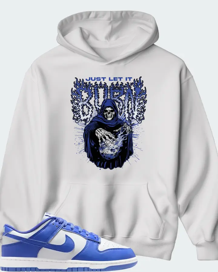 Nike Dunk Low White Sapphire Matching Hoodie