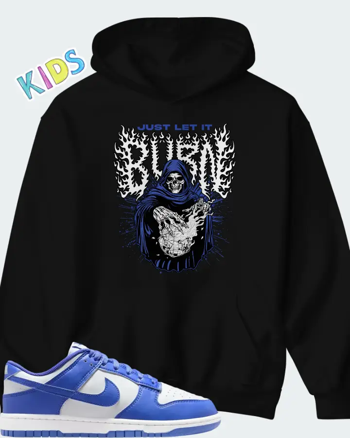 Nike Dunk Low White Sapphire Matching Kid's Hoodie