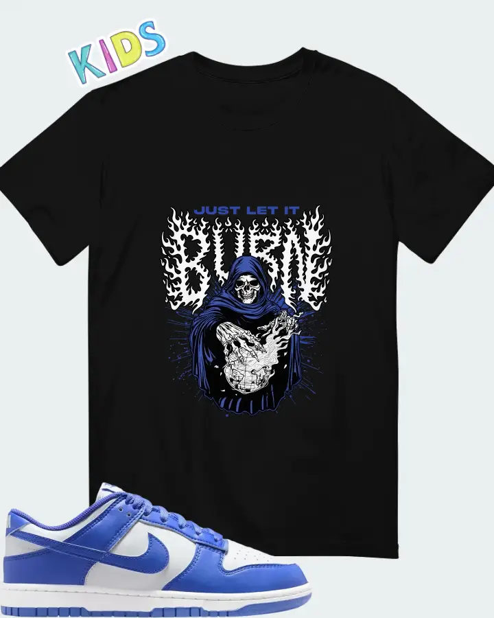 Nike Dunk Low White Sapphire Matching Kid's T-Shirt