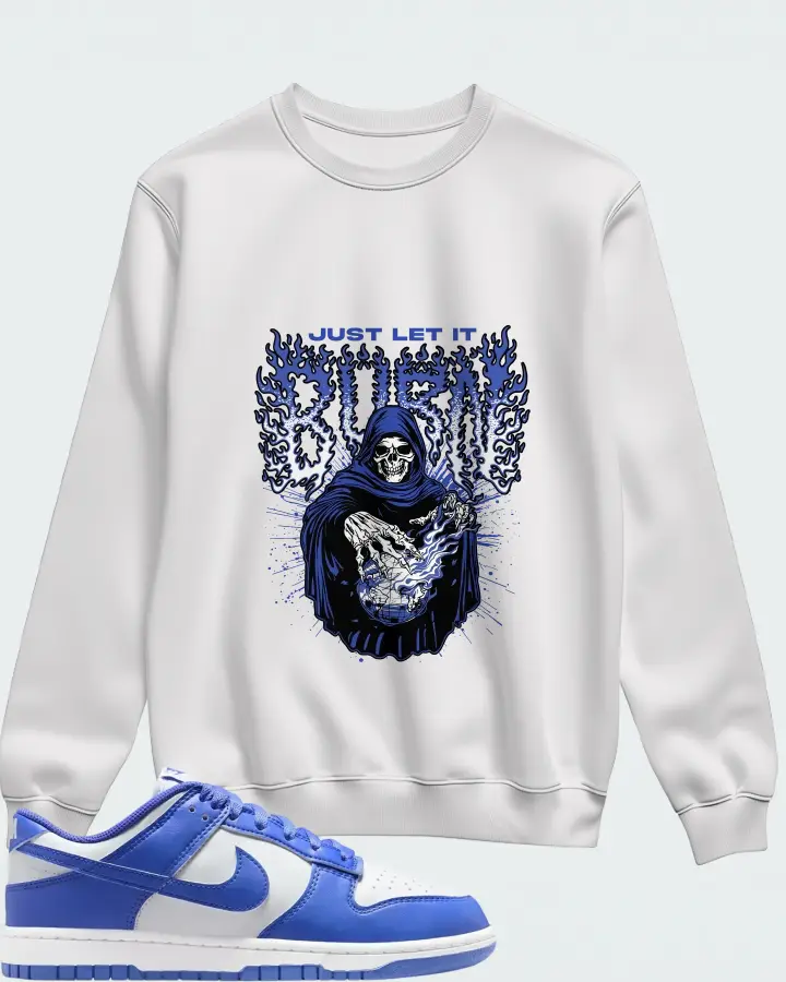 Nike Dunk Low White Sapphire Matching Sweatshirt