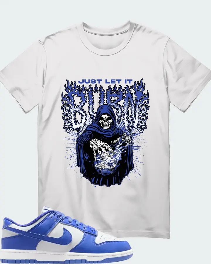 Nike Dunk Low White Sapphire Matching T-Shirt