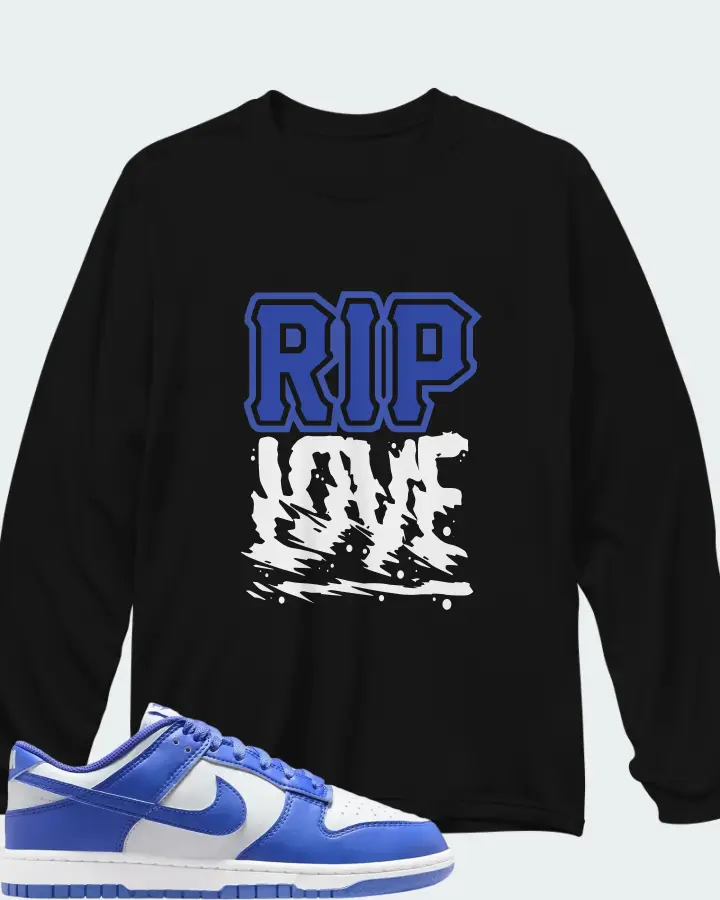 Nike Dunk Low White Sapphire Matching Long Sleeve T-Shirt