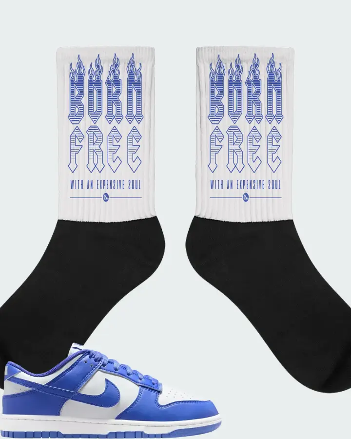 Nike Dunk Low White Sapphire Matching Socks