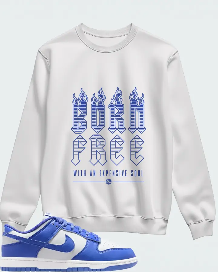 Nike Dunk Low White Sapphire Matching Sweatshirt