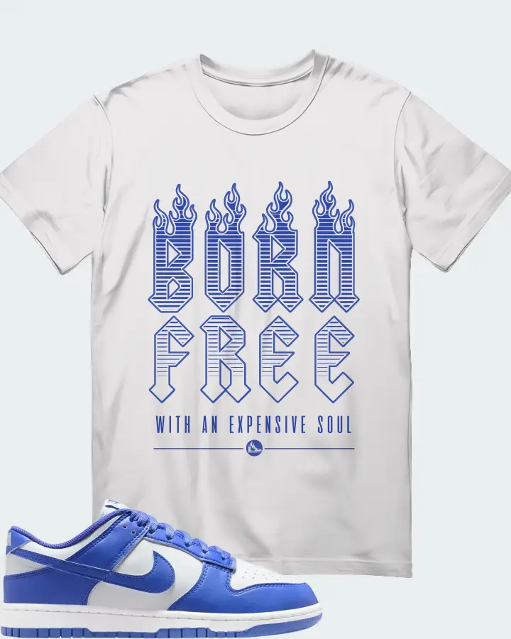 Nike Dunk Low White Sapphire Matching T-Shirt