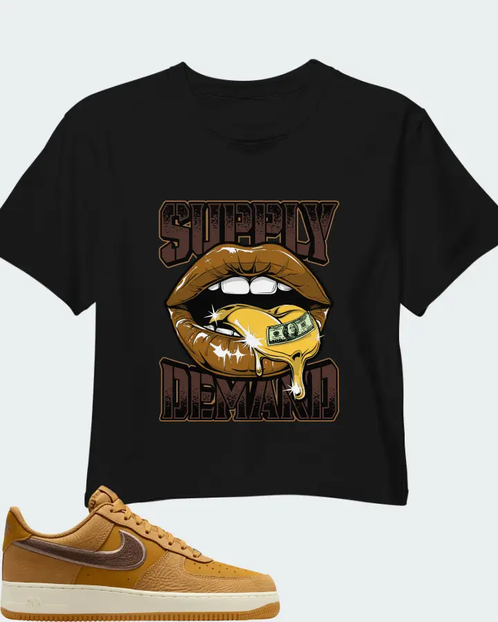Nike Air Force 1 Low '07 LV8 Wheat Mink Brown Matching Crop Top