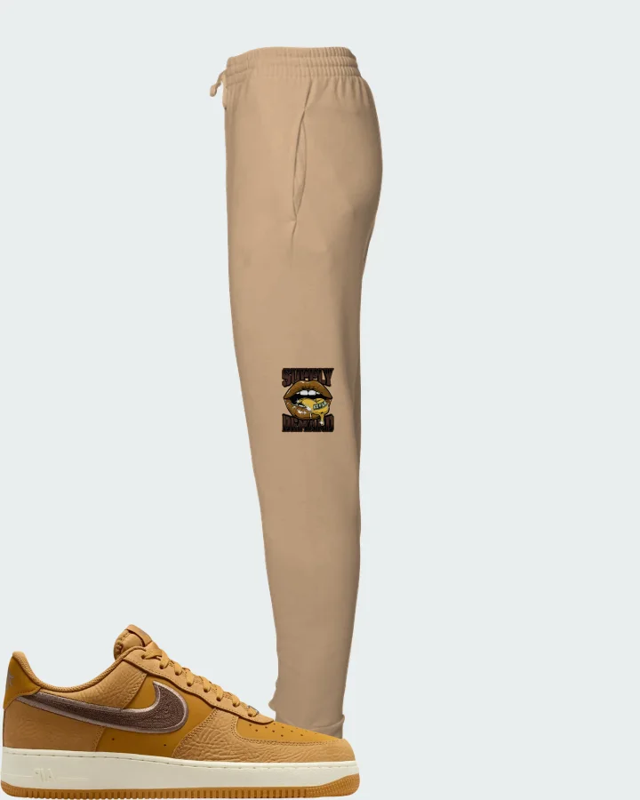 Nike Air Force 1 Low '07 LV8 Wheat Mink Brown Matching Joggers