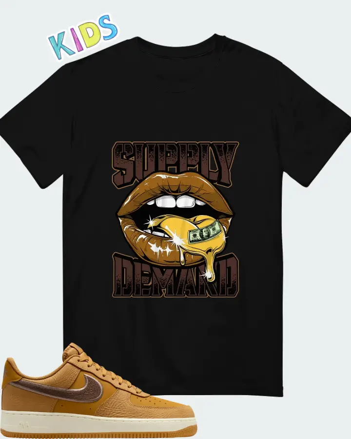 Nike Air Force 1 Low '07 LV8 Wheat Mink Brown Matching Kid's T-Shirt