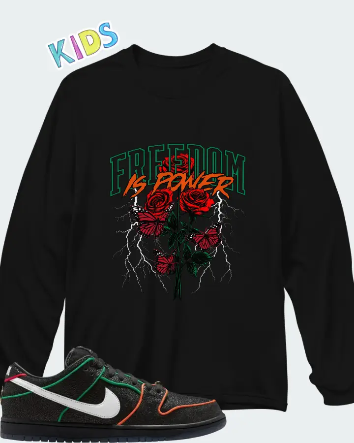 Bronx Girls Skate x Nike Dunk Low SB Mel & Kava Matching Kid's Long Sleeve T-Shirt