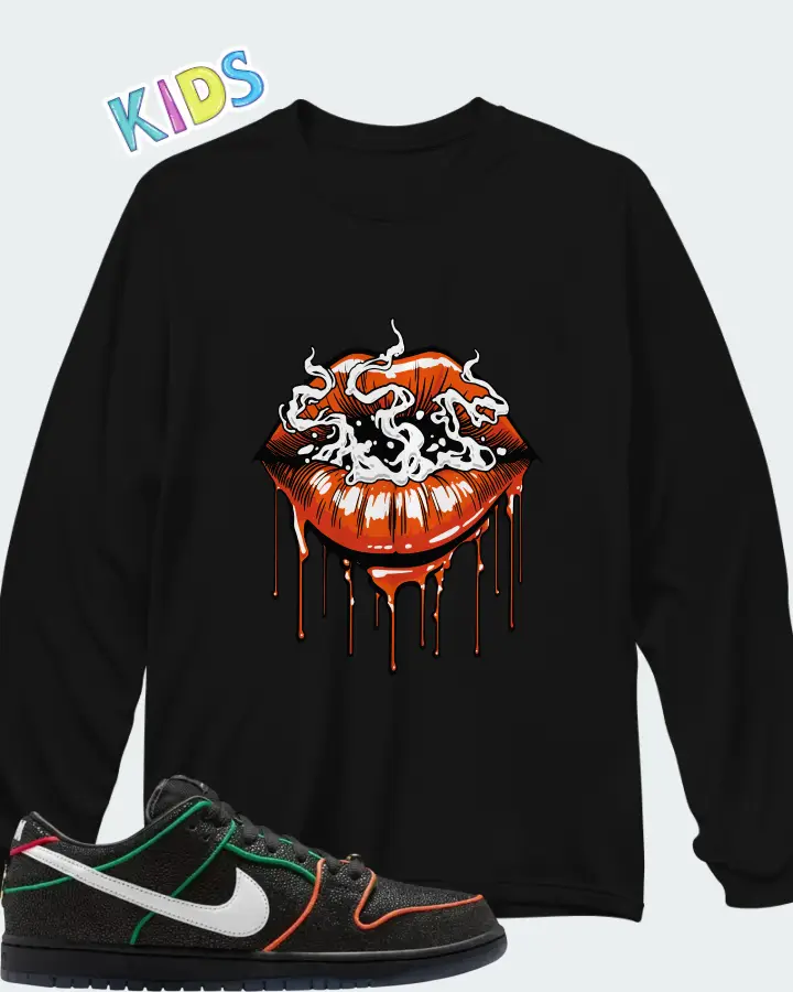 Bronx Girls Skate x Nike Dunk Low SB Mel & Kava Matching Kid's Long Sleeve T-Shirt