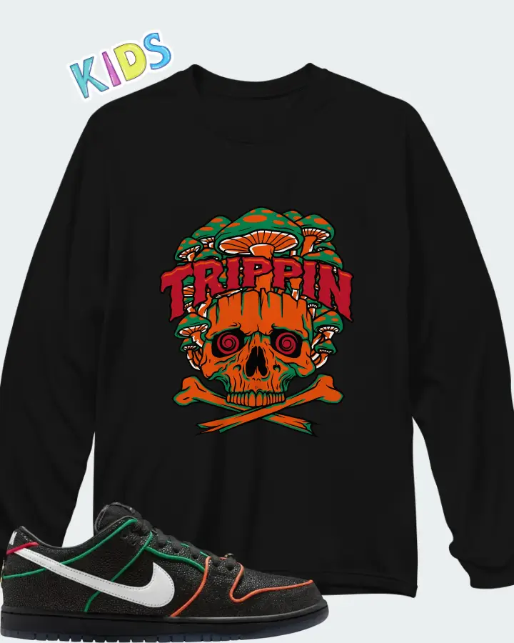 Bronx Girls Skate x Nike Dunk Low SB Mel & Kava Matching Kid's Long Sleeve T-Shirt