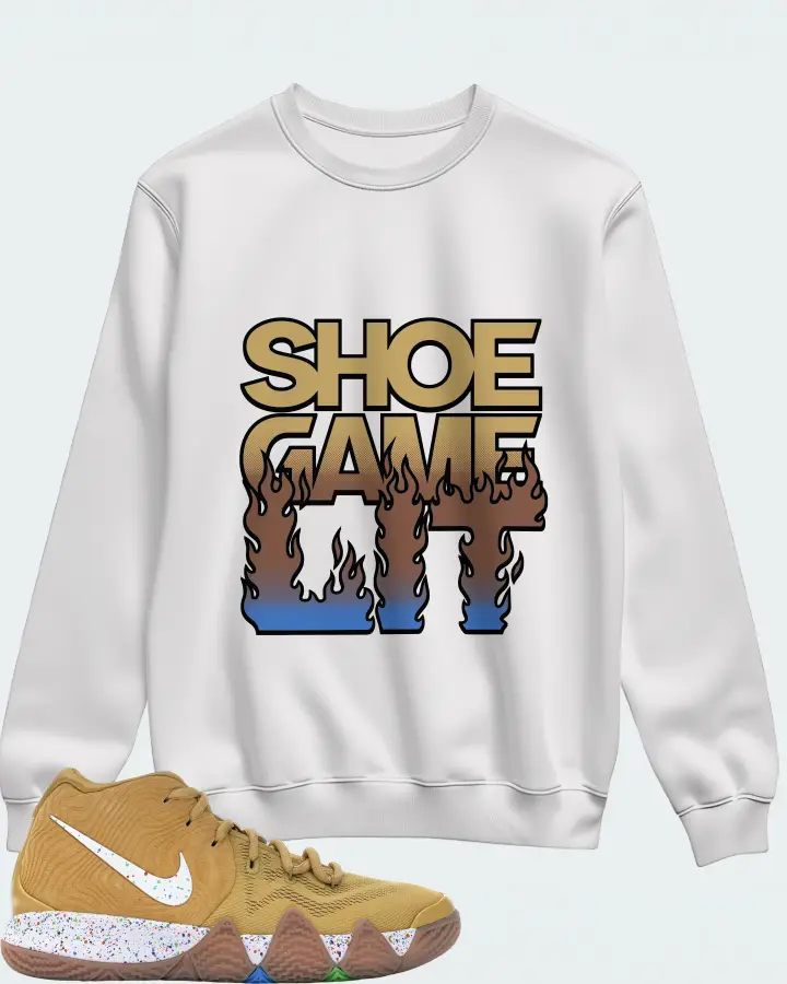Nike Kyrie 4 Sneaker Matching White Sweatshirt - Shoe Game Lit Refreshed