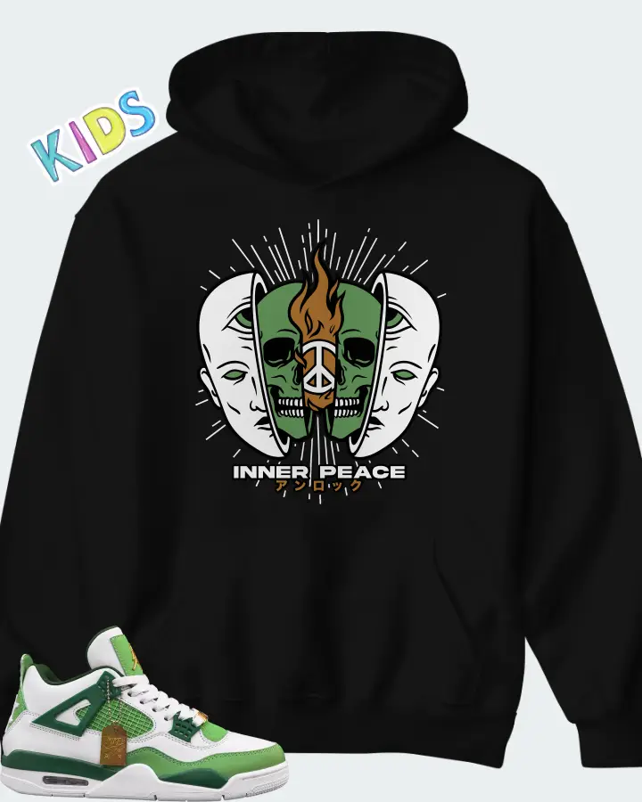 Air Jordan 4 Green Matching Kid's Hoodie