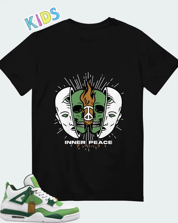 Air Jordan 4 Green Matching Kid's T-Shirt