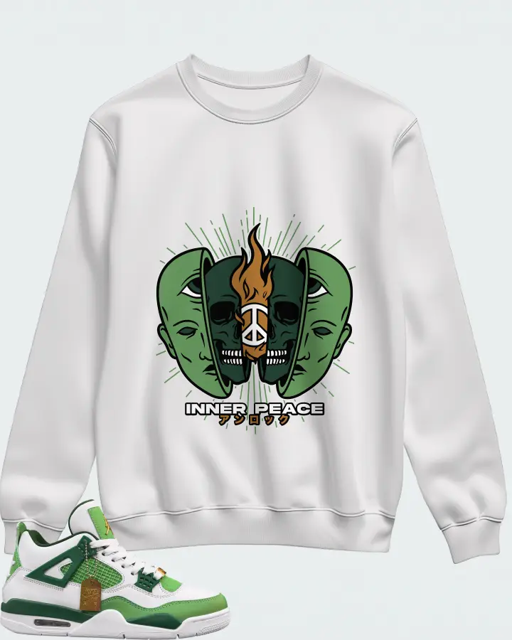 Air Jordan 4 Green Matching Sweatshirt