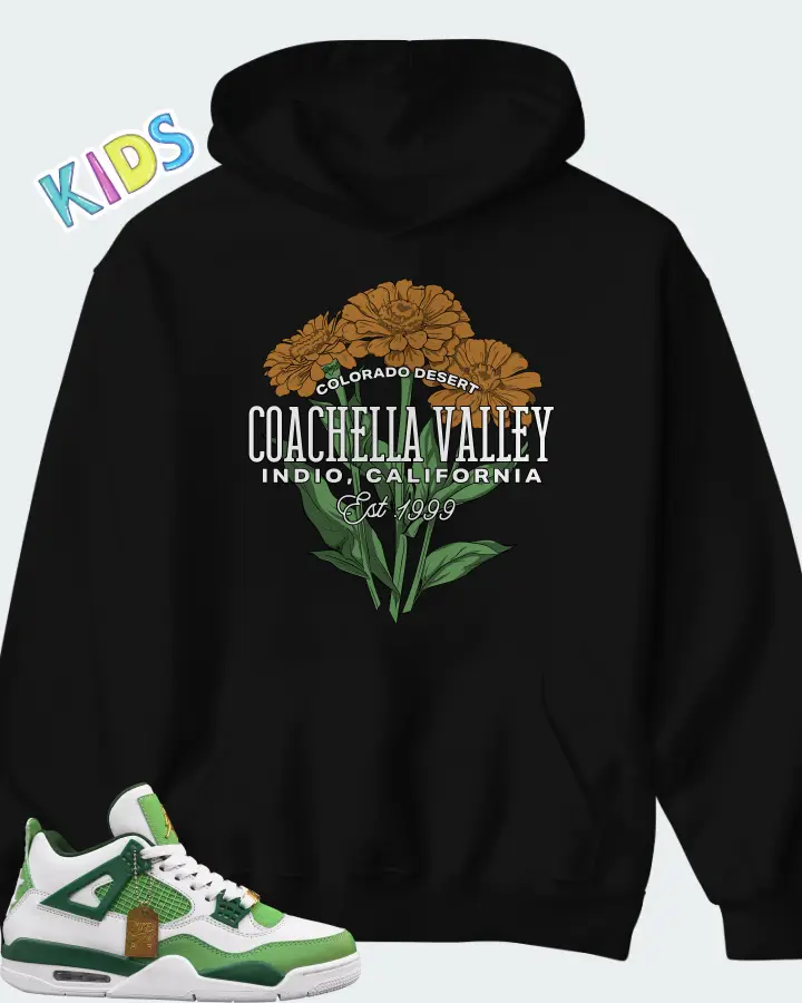 Air Jordan 4 Green Matching Kid's Hoodie