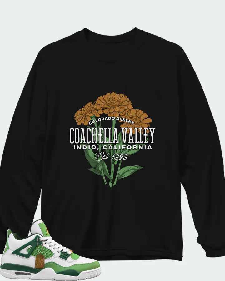 Air Jordan 4 Green Matching Long Sleeve T-Shirt