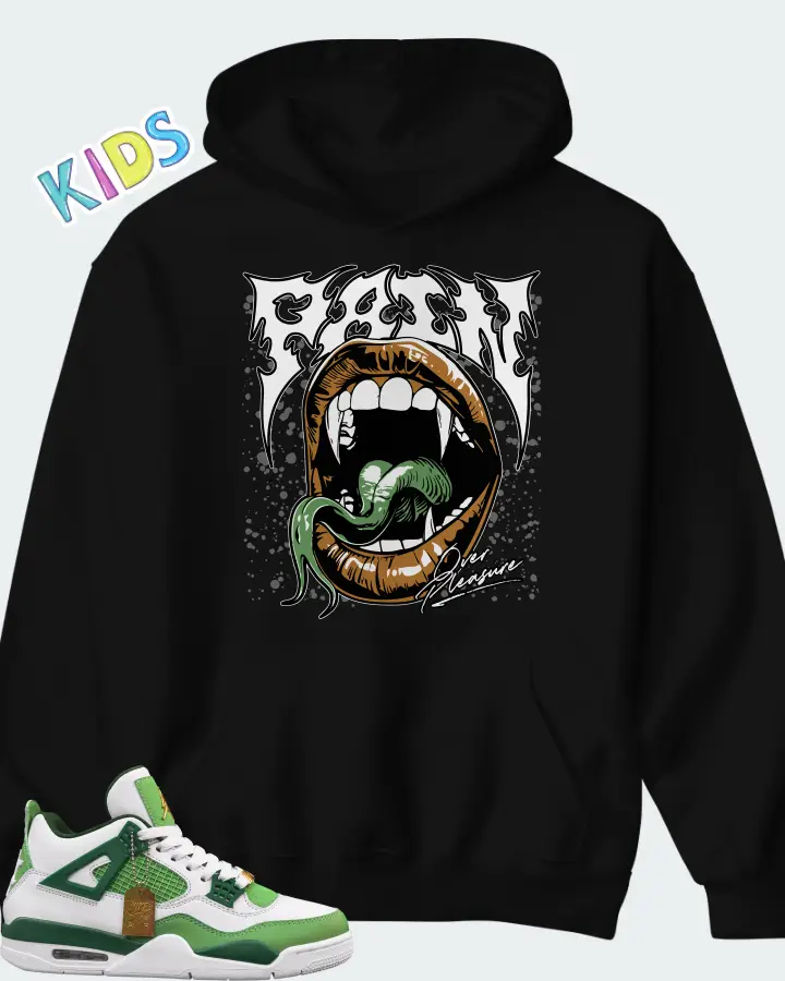 Air Jordan 4 Green Matching Kid's Hoodie