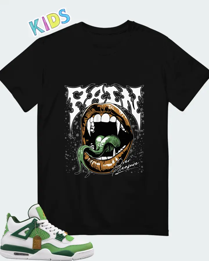 Air Jordan 4 Green Matching Kid's T-Shirt