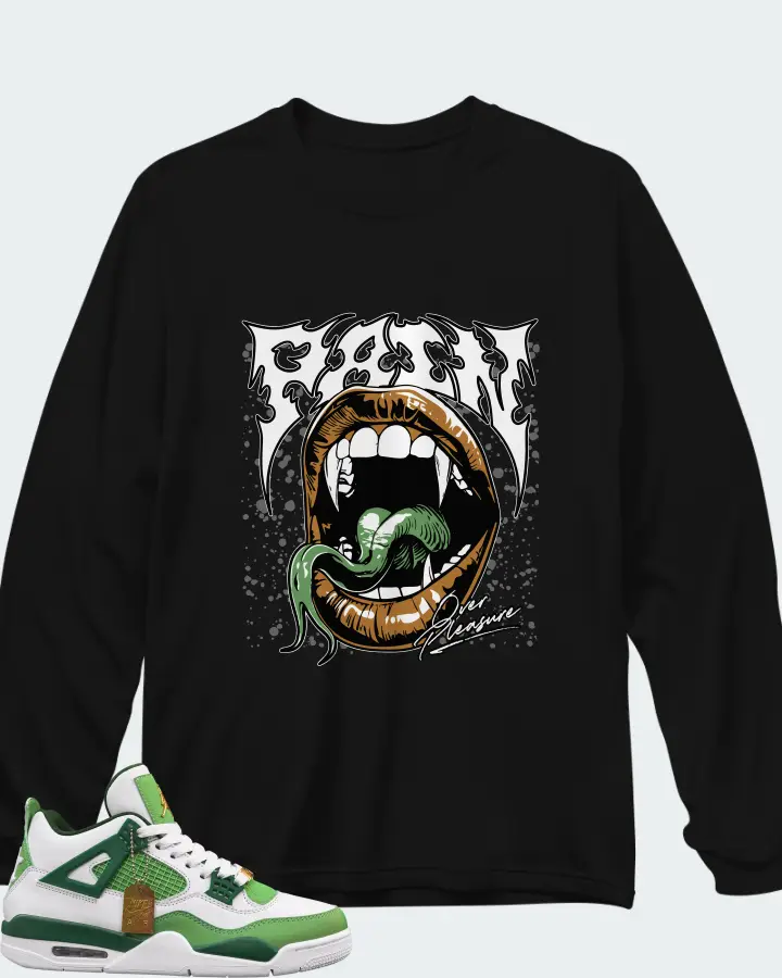 Air Jordan 4 Green Matching Long Sleeve T-Shirt