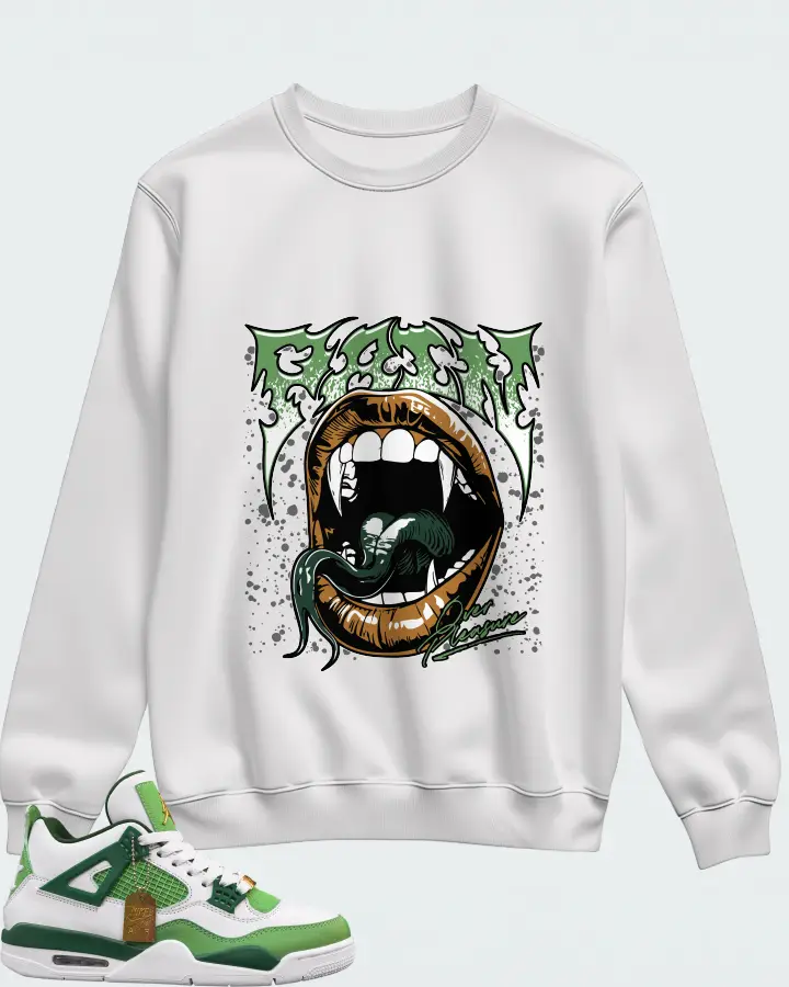 Air Jordan 4 Green Matching Sweatshirt