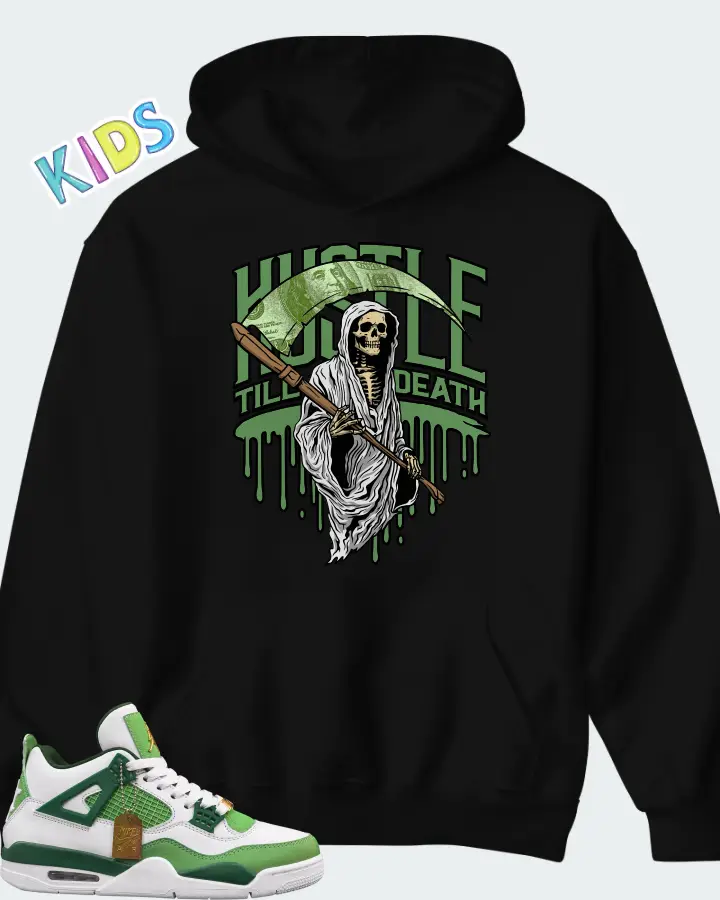 Air Jordan 4 Green Matching Kid's Hoodie