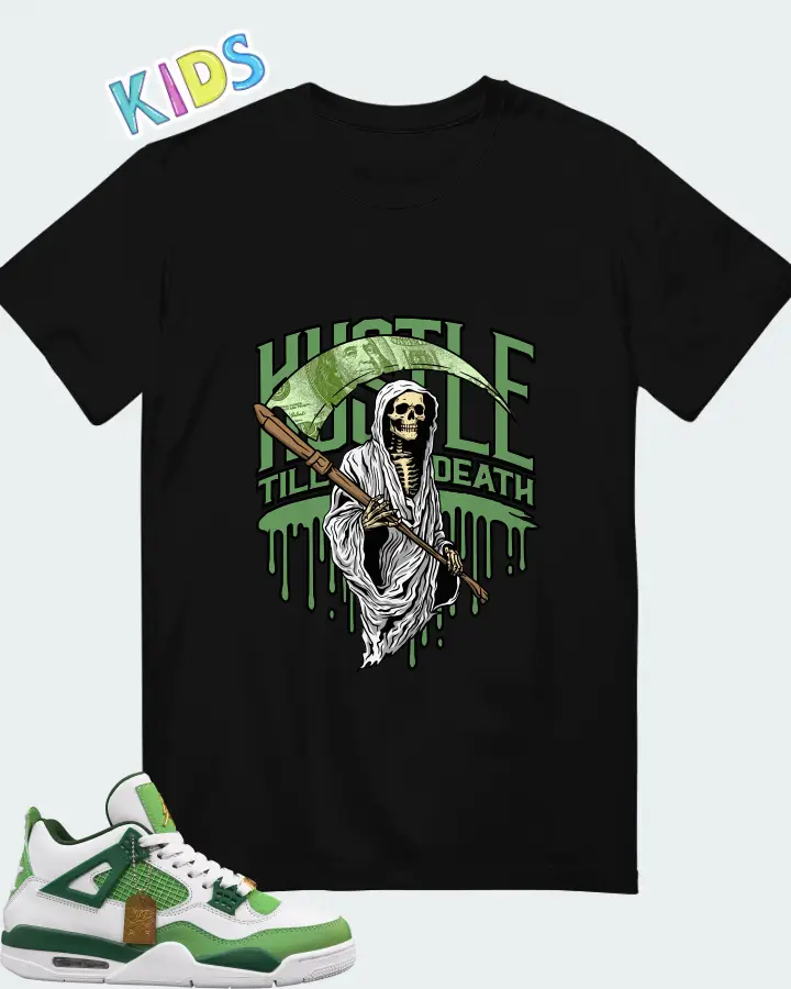 Air Jordan 4 Green Matching Kid's T-Shirt