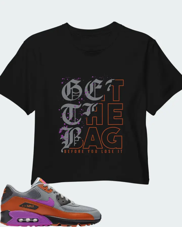 Nike Air Max 90 Cool Grey Dark Russet Matching Crop Top