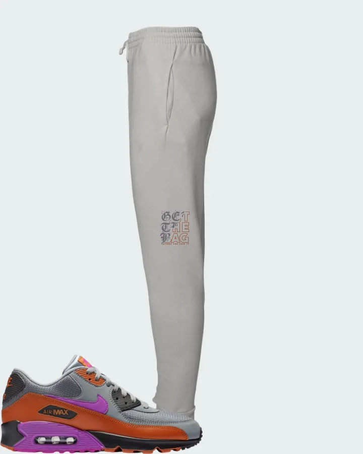 Nike Air Max 90 Cool Grey Dark Russet Matching Joggers