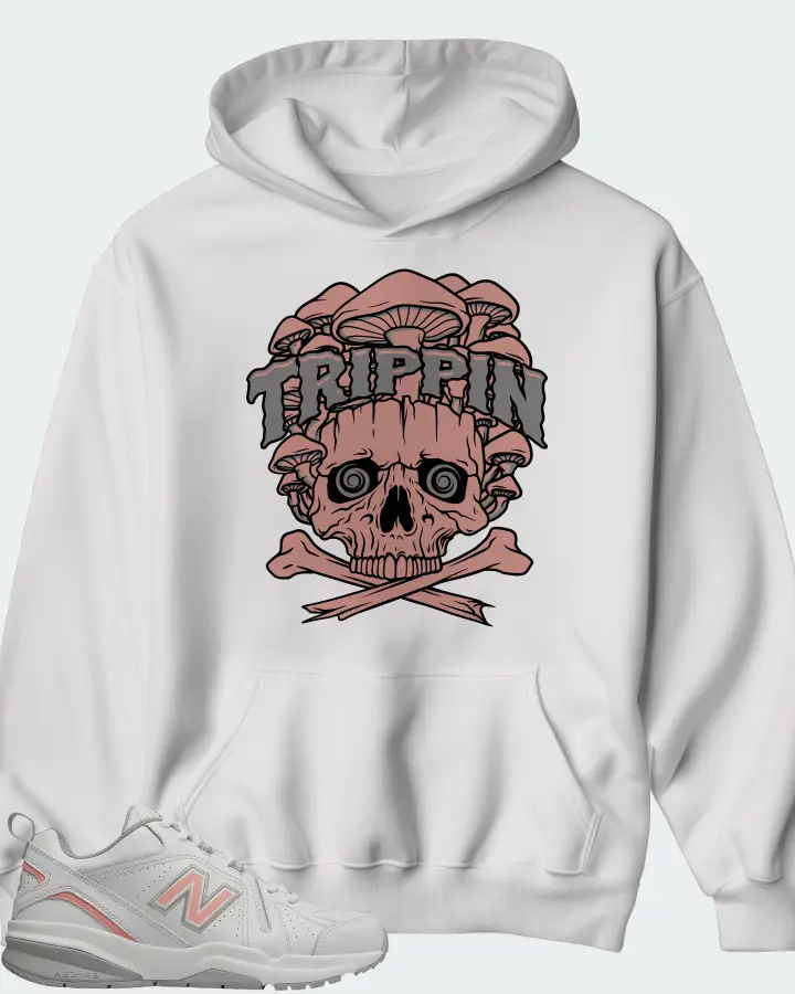 New Balance White Pink Matching Hoodie