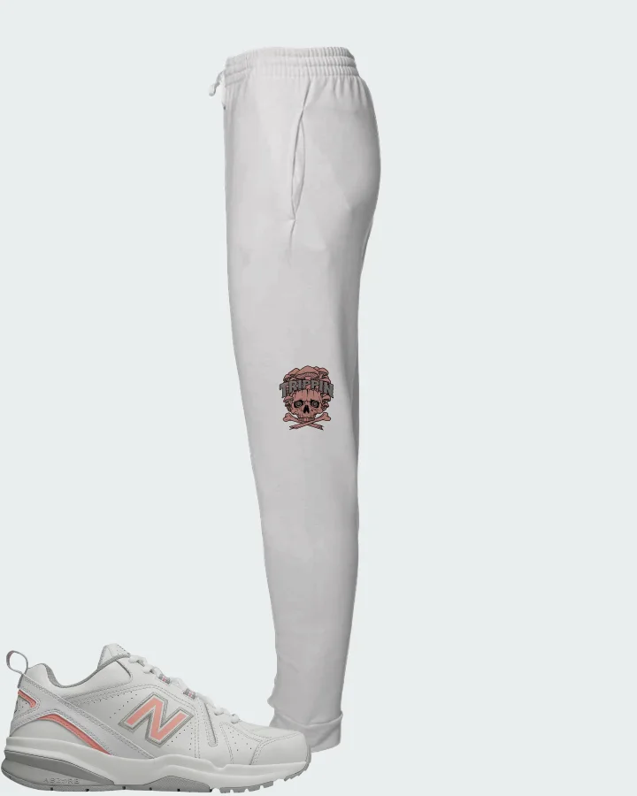 New Balance White Pink Matching Joggers