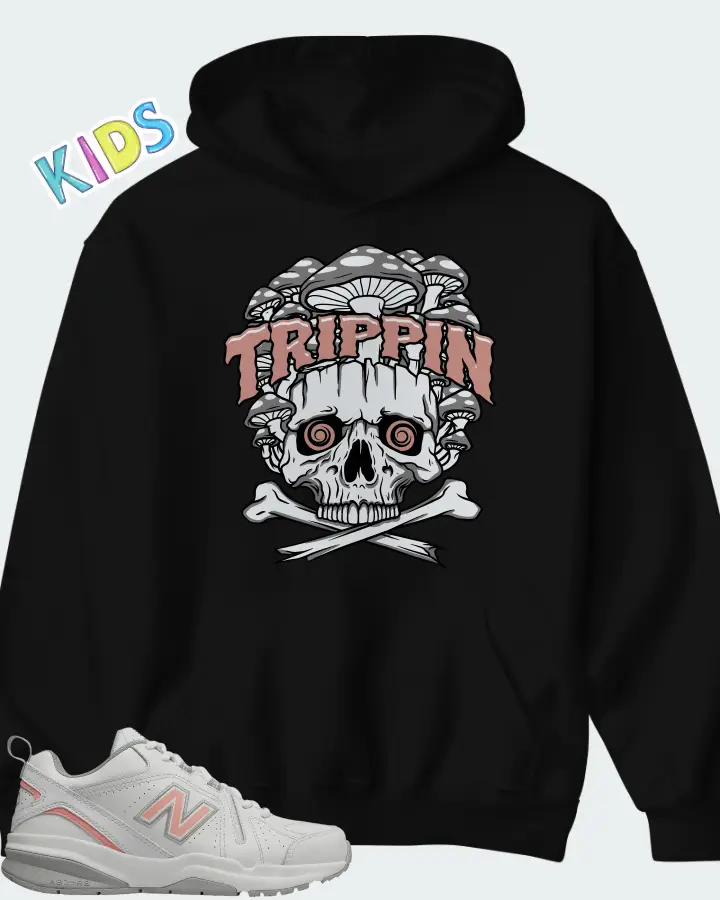 New Balance White Pink Matching Kid's Hoodie