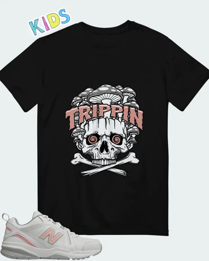 New Balance White Pink Matching Kid's T-Shirt