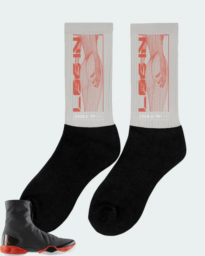 Jordan XX8 Sneaker Matching Grey Socks (LOGIN) - View 3