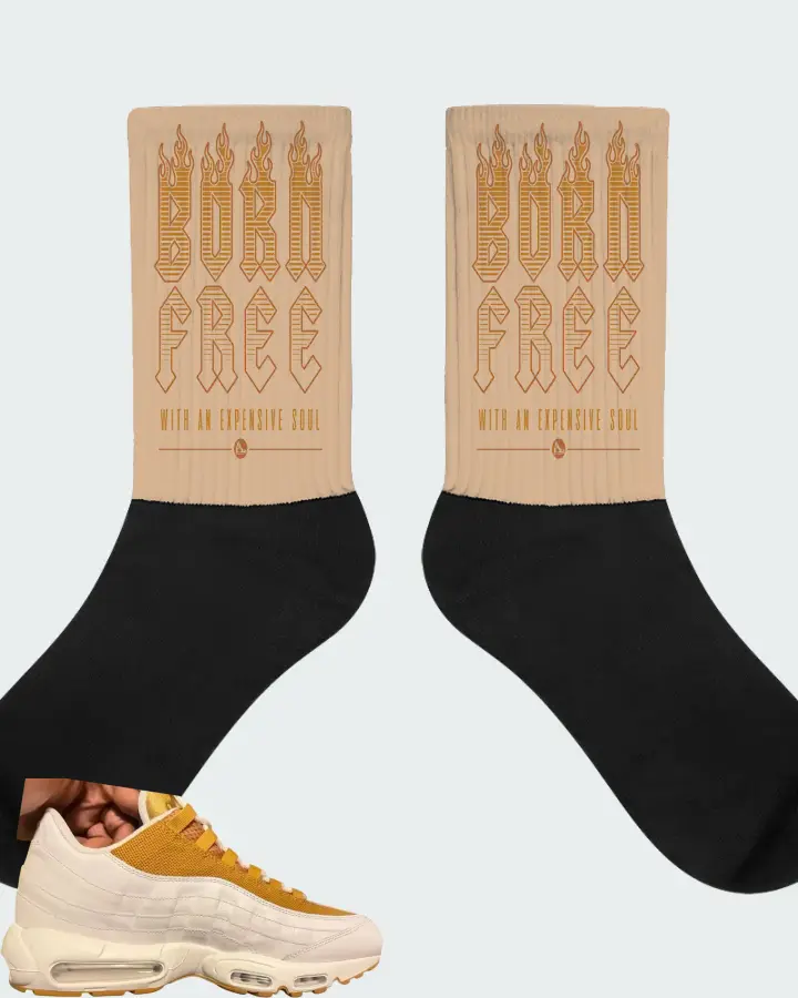 Nike Air Max 95 By You Beige Wheat Matching Socks