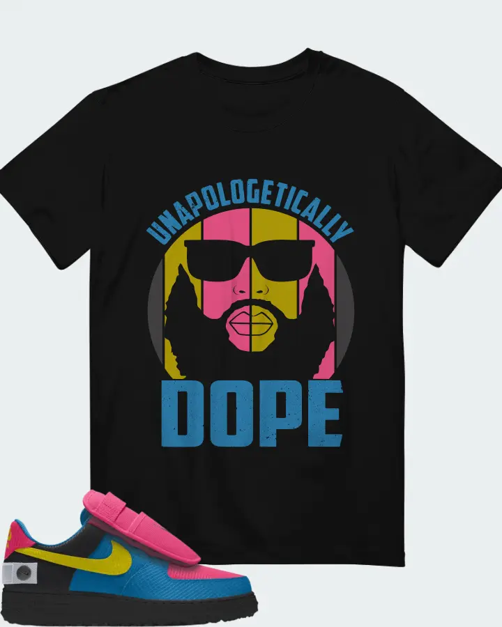 Nike Air Force 1 Customize  Sneaker Matching Black T-Shirt - UNAPOLOGETICALLY DOPE Man