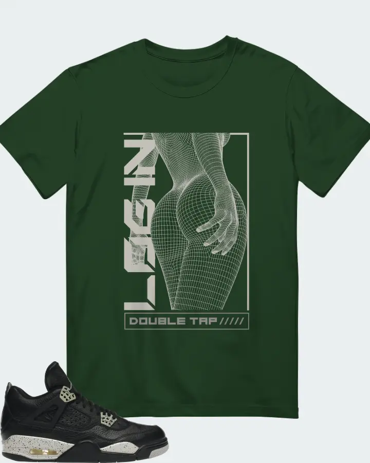 Jordan 4 Retro Sneaker Matching Forest T-Shirt (LOGIN) - View 1