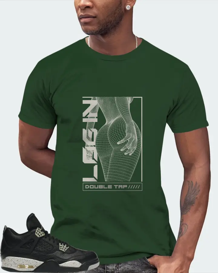 Jordan 4 Retro Sneaker Matching Forest T-Shirt (LOGIN) - View 2