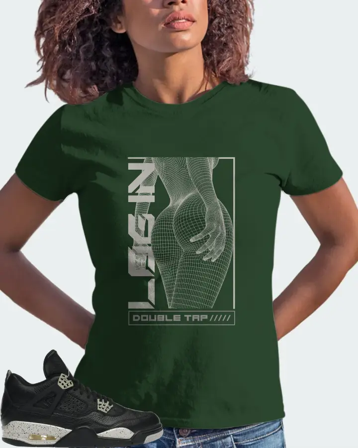 Jordan 4 Retro Sneaker Matching Forest T-Shirt (LOGIN) - View 3