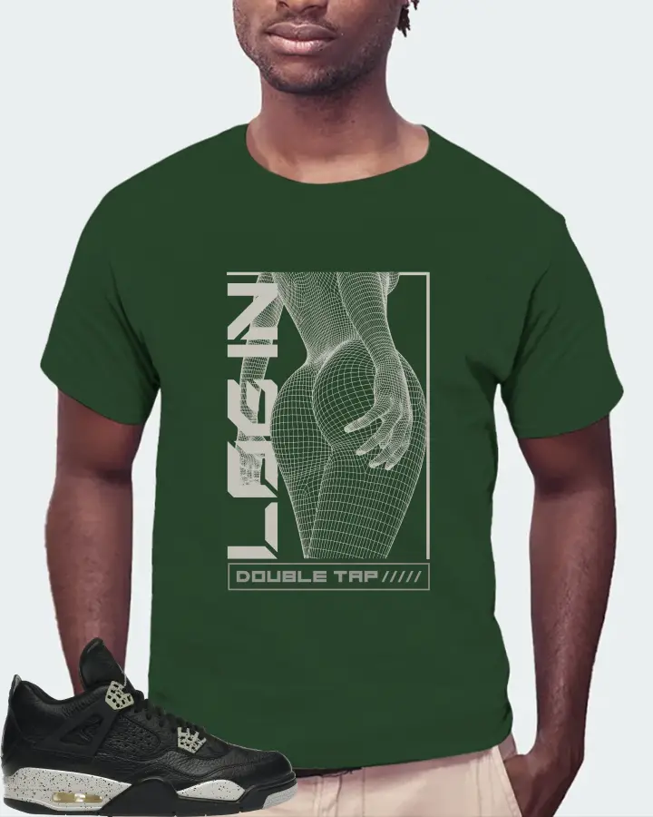 Jordan 4 Retro Sneaker Matching Forest T-Shirt (LOGIN) - View 4