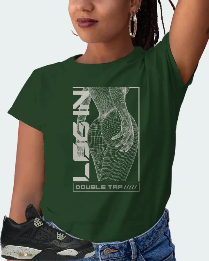 Jordan 4 Retro Sneaker Matching Forest T-Shirt (LOGIN) - View 5
