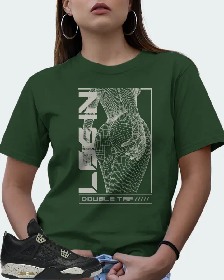 Jordan 4 Retro Sneaker Matching Forest T-Shirt (LOGIN) - View 7