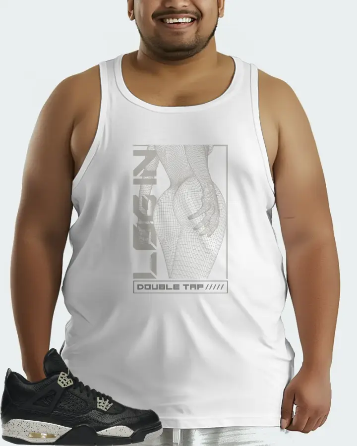 Jordan 4 Retro Sneaker Matching White Tank Top (LOGIN) - View 6