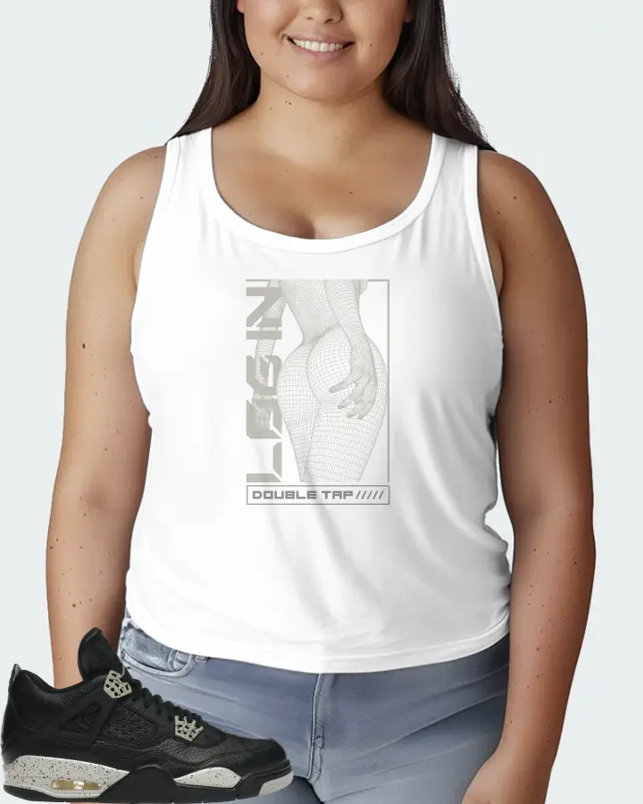 Jordan 4 Retro Sneaker Matching White Tank Top (LOGIN) - View 7