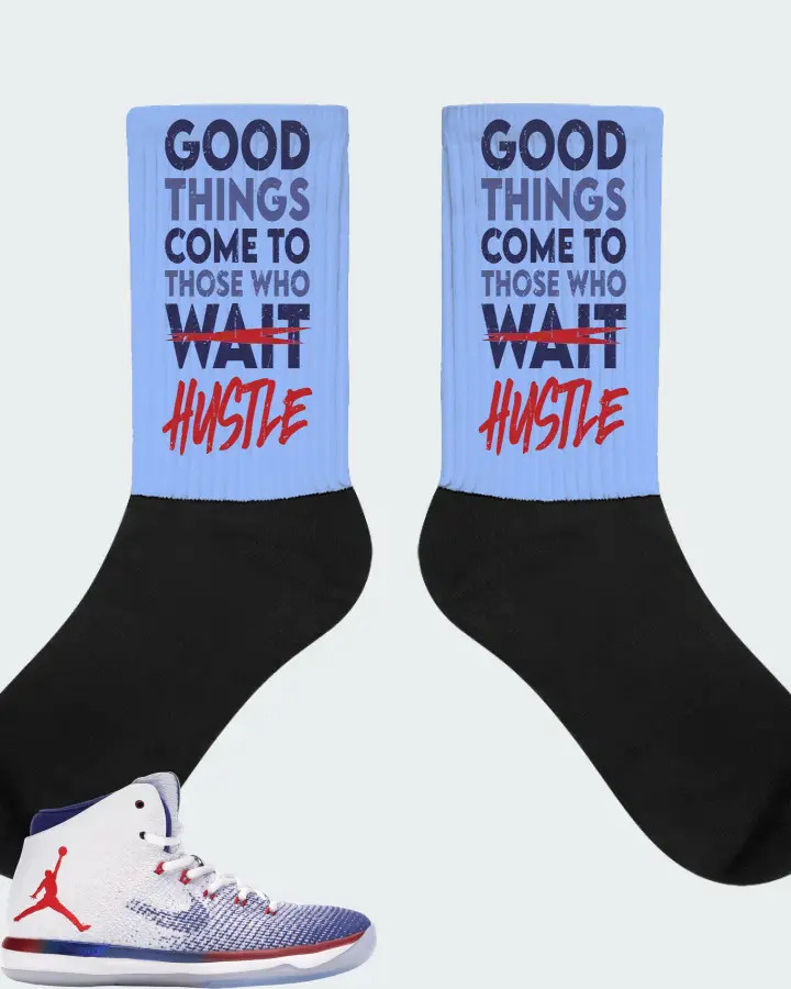 Jordan XXX1 Sneaker Matching Carolina Blue Socks - Good Things Come