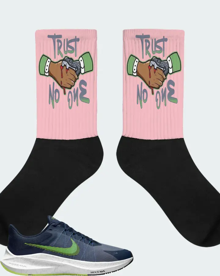 Nike Zoom Winflo 8 Sneaker Matching Pink Socks - Trust No One