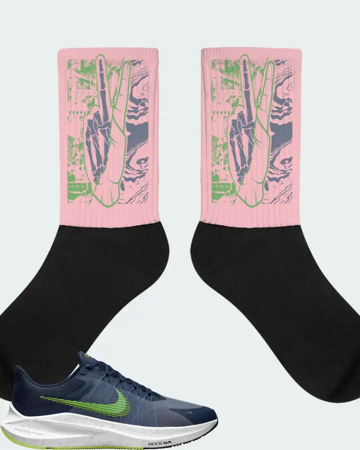 Nike Zoom Winflo 8 Sneaker Matching Pink Socks - Peace of mind