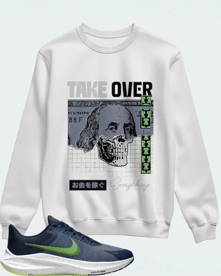 Nike Zoom Winflo 8 Sneaker Matching White Sweatshirt - Take Over